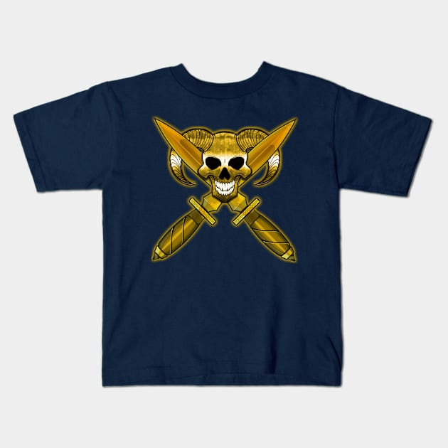 Gold Sub Badge Logo Kids T-Shirt by Bluddshed